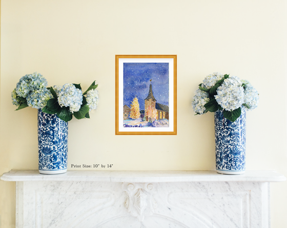 Print of "Merry Christmas – Trinity Episcopalian Church"