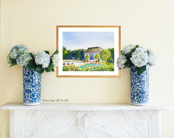Print of "Bunny Poolside – Oak Spring"