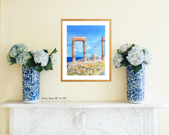 Print of "The Ruins in Rhodes"