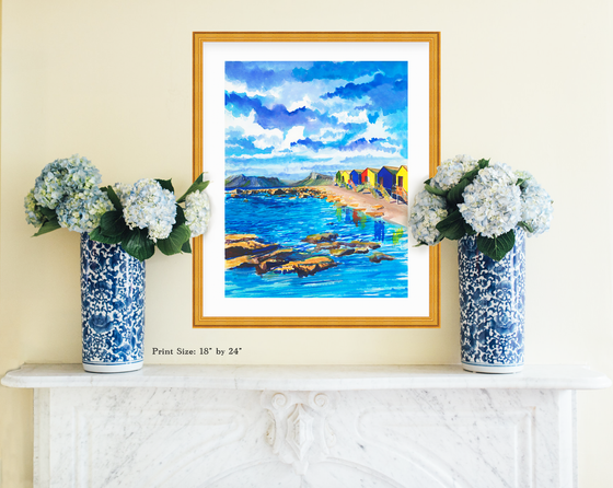 Print of "Saint James Beach at Cape Town"