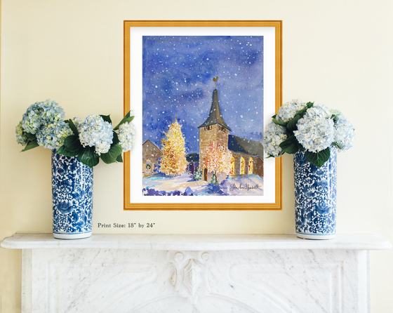 Print of "Merry Christmas – Trinity Episcopalian Church"