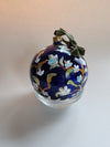 Ultramarine Floral Hand Painted Glass Ornament