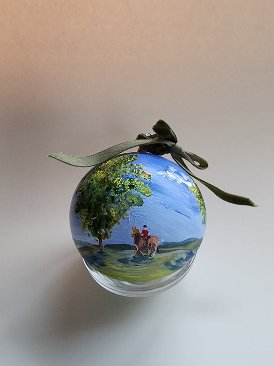 The Rider Hand Painted Glass Ornament