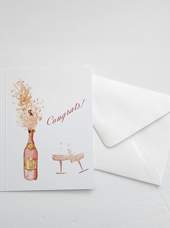 Single Occasion Card Champagne Toast