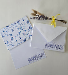  Blue Toile & Hounds Notecard Set