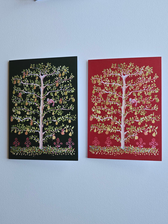 Partridge in a Pear Tree Christmas Cards (Red & Green)