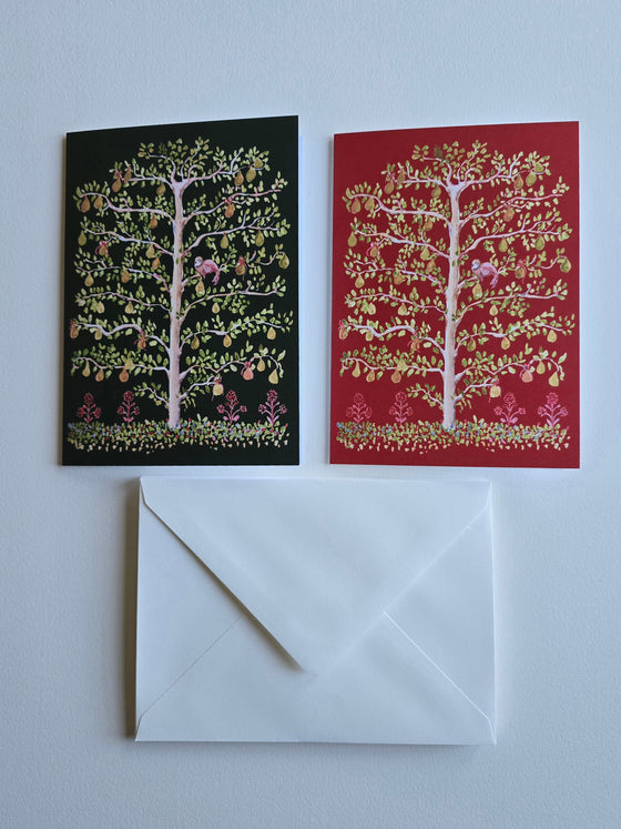 Partridge in a Pear Tree Christmas Cards (Red & Green)