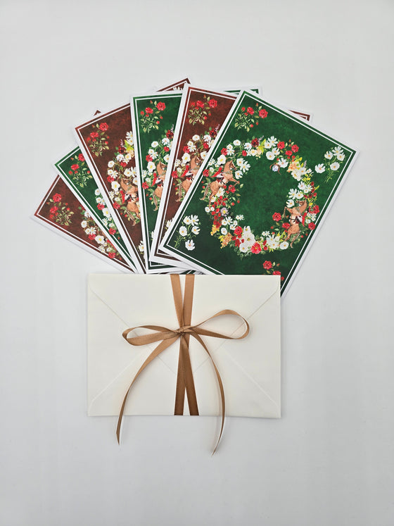 The Hunt Wreath Holiday Card Set