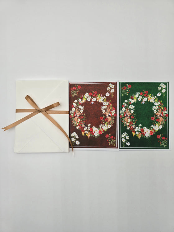 The Hunt Wreath Holiday Card Set