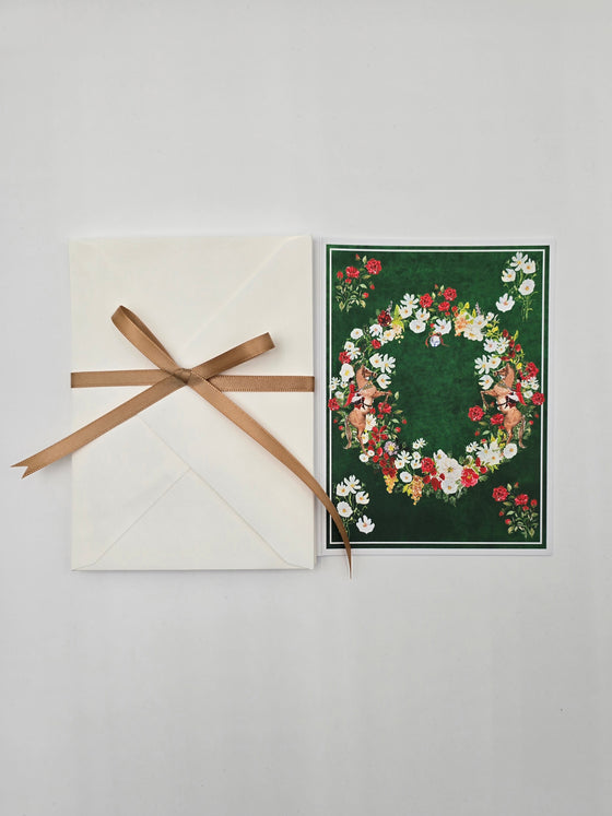 The Hunt Wreath Holiday Card Set
