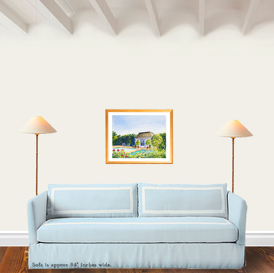 Print of "Bunny Poolside – Oak Spring"