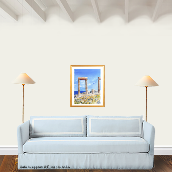 Print of "The Ruins in Rhodes"