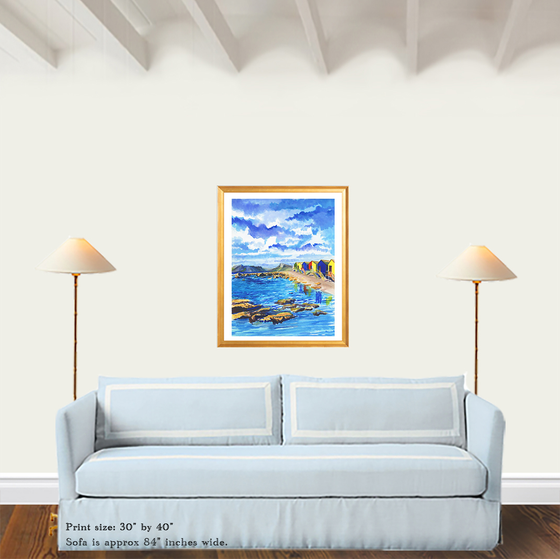 Print of "Saint James Beach at Cape Town"