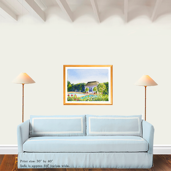 Print of "Bunny Poolside – Oak Spring"