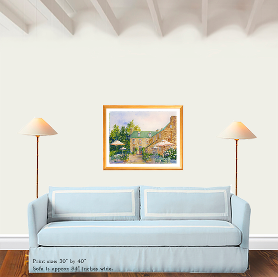 Print of "Cocktails on the Patio – Red Fox Inn"