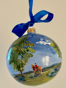  The Rider in the Rolling Hills Hand Painted Ornament