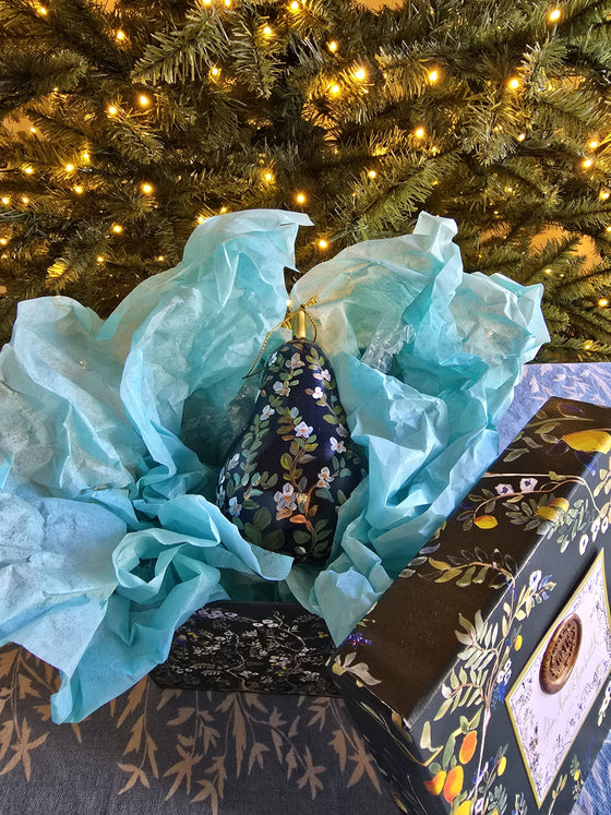 December Magnolia Hand Painted Ceramic Ornament