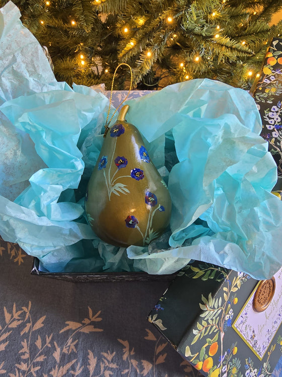 Anemone Flowers Hand Painted Ornament