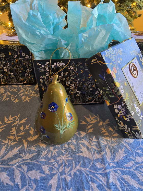 Anemone Flowers Hand Painted Ornament