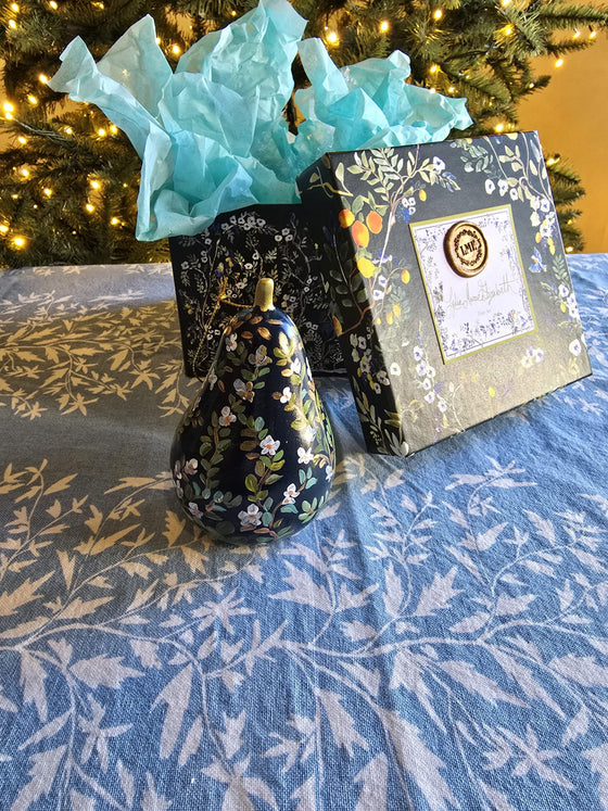 December Magnolia Hand Painted Ceramic Ornament