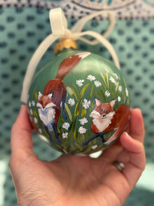  Fox Portrait Hand Painted Ornament