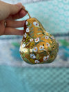 Hand Painted Magnolia Blossom Pear Baubbles (Set of 2)