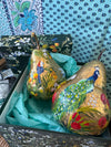 Hand Painted Tropical Pear Baubbles (Set of 2)