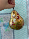 Hand Painted Tropical Pear Baubbles (Set of 2)