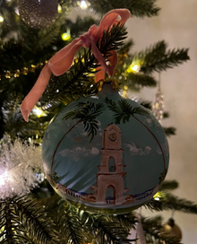  The Clocktower Hand Painted Glass Ornament