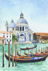 Print of "Boats in Venice"