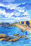 Print of "Saint James Beach at Cape Town"