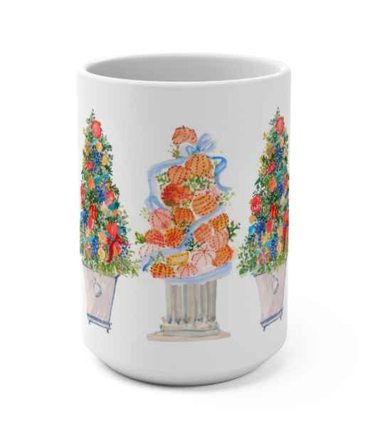 Colonial Topiaries 15 oz Mug