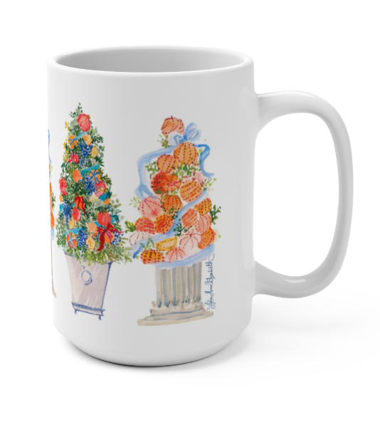Colonial Topiaries 15 oz Mug