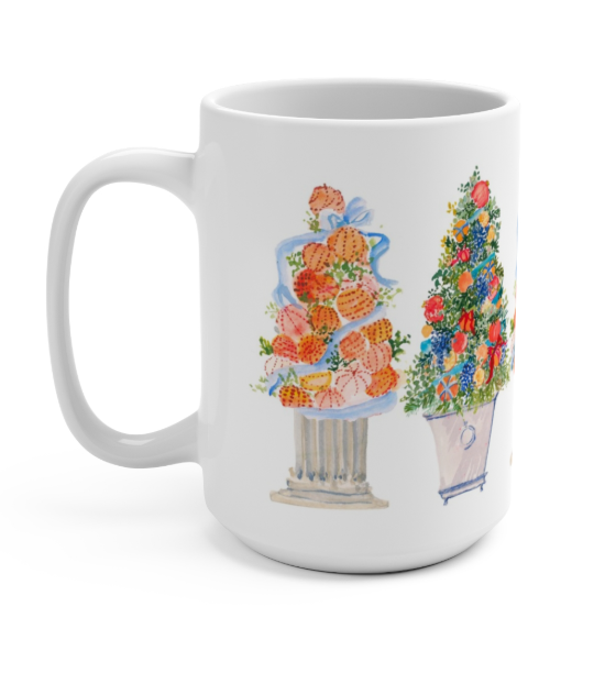Colonial Topiaries 15 oz Mug