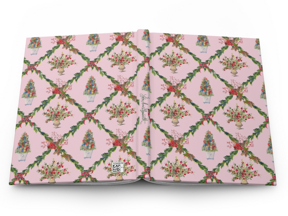 Topiaries in Pink Hard Cover Journal