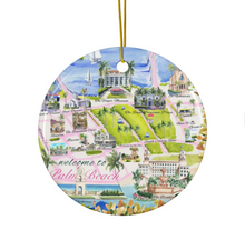  Lydia's Palm Beach Map Ceramic Ornament