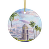 The Palm Beach Clocktower Ceramic Ornament