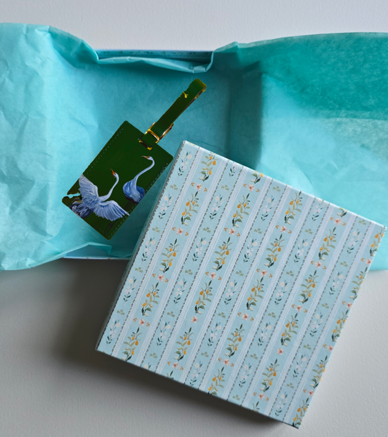 White Heron Luggage Tag