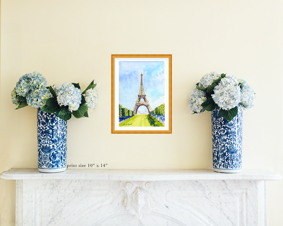 Print of “High Summer under the Eiffel Tower”