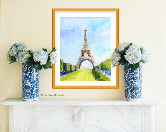 Print of “High Summer under the Eiffel Tower”