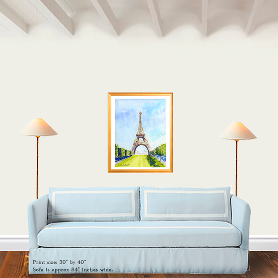 Print of “High Summer under the Eiffel Tower”