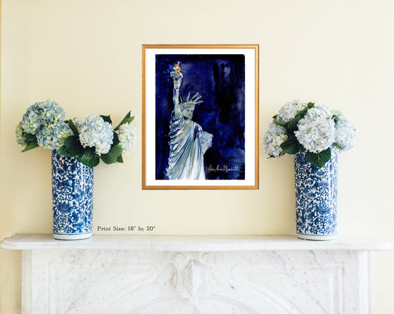 Print of "Lady Liberty by Night"