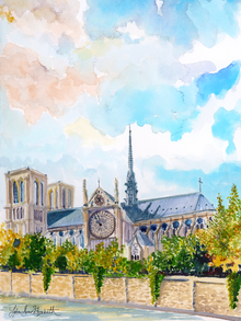  Print of “An Evening View of Notre Dame”