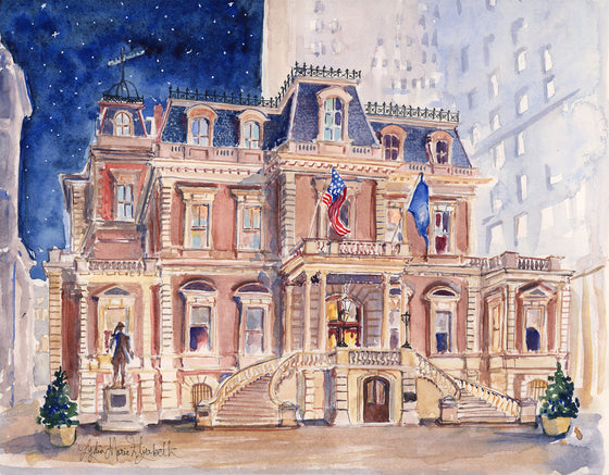 The Philadelphia Union League at Night