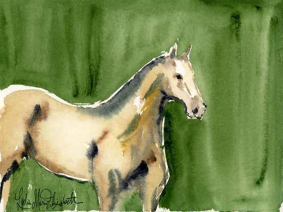 Portrait of a Horse on Moss I