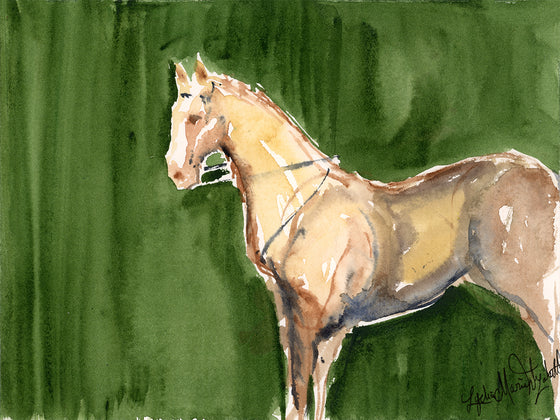 Portrait of a Horse on Moss II