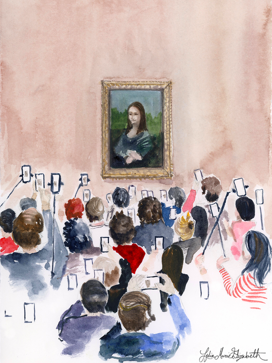 Print of “The Mona Lisa Admirers”