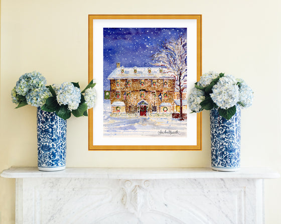 Print of “Christmas Eve at the Red Fox Inn”