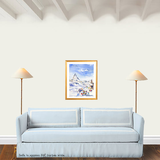Print of "Ski Break at the Matterhorn"