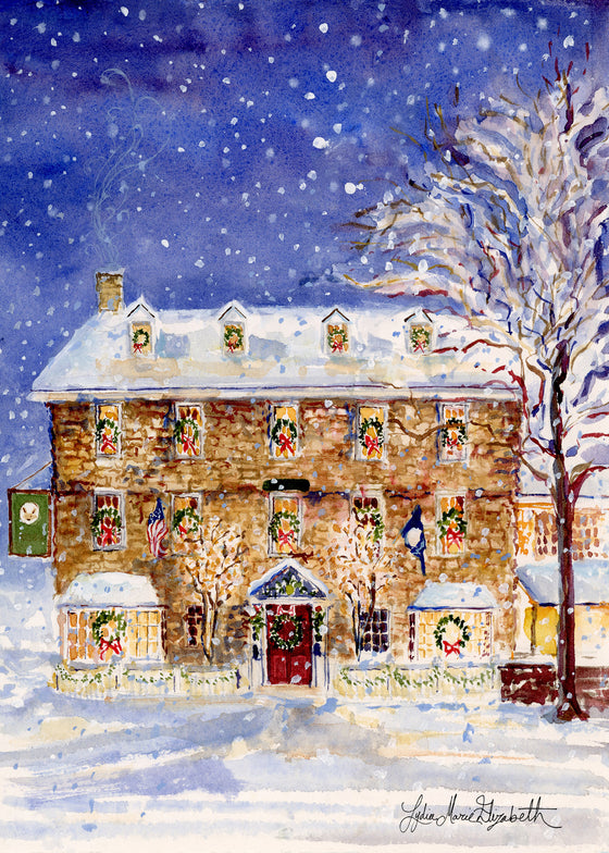 Print of “Christmas Eve at the Red Fox Inn”